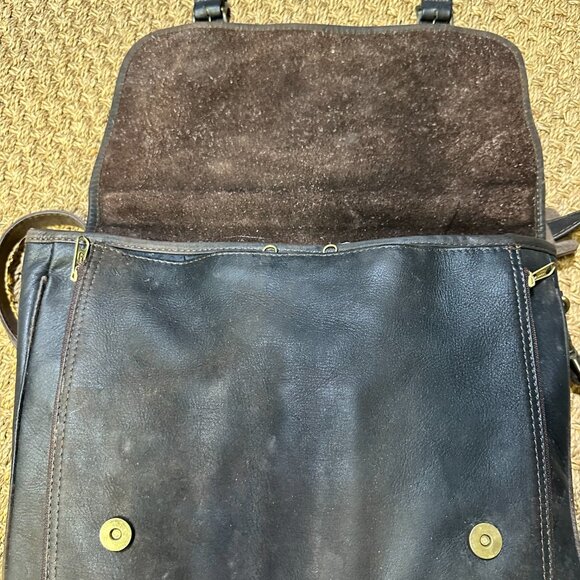 LEATHER SATCHEL CROSSBODY SHOULDER BAG UNISEX - Picture 2 of 10